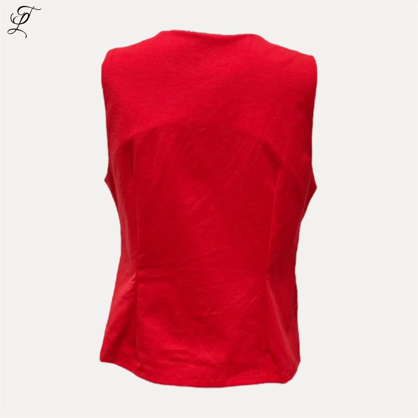 Chastar Tricot Gilet Ruby in rood met mouwloos design en flatterende pasvorm voor een casual en stijlvolle look.