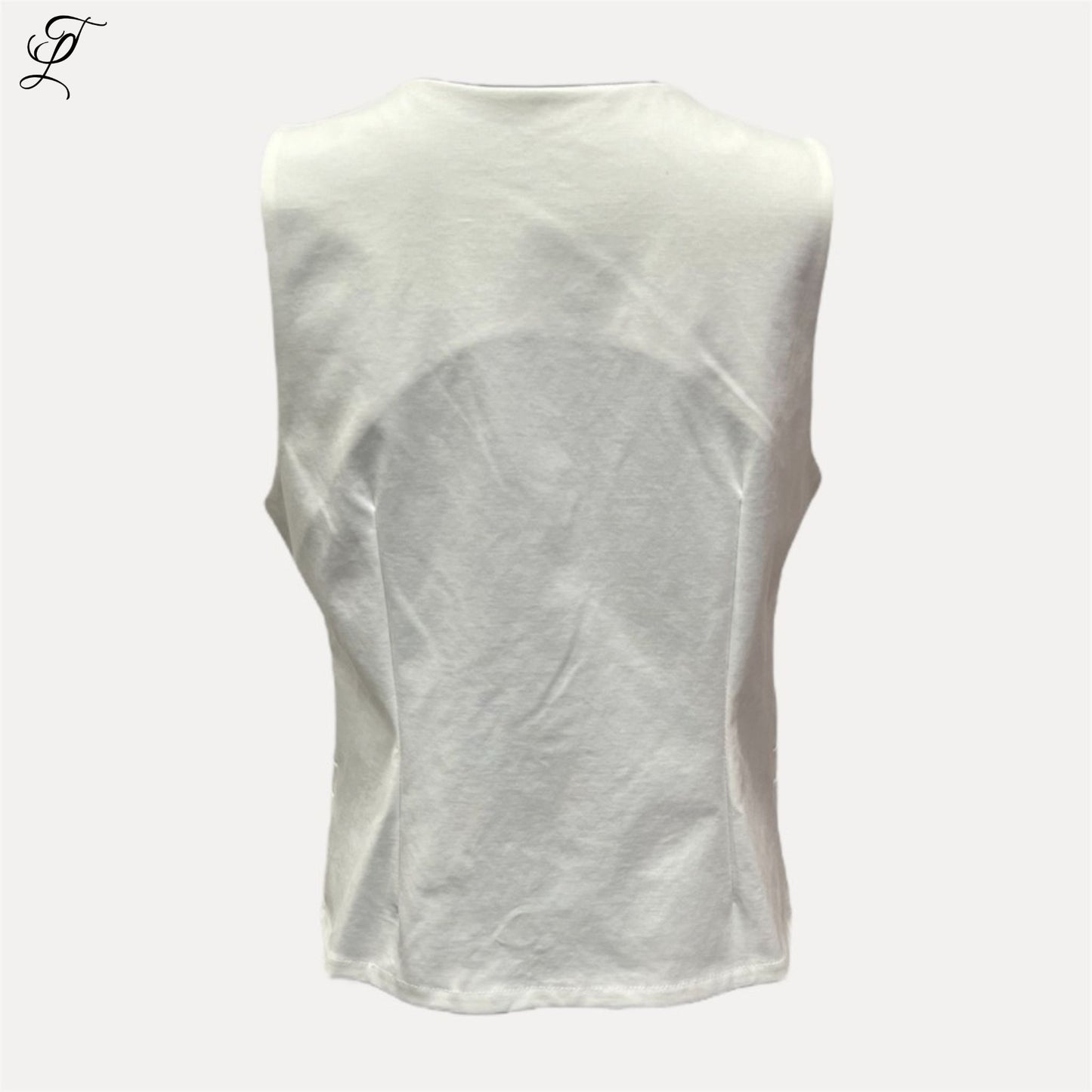 Chastar Tricot Gilet in off white, stijlvol mouwloos vest met zachte stof, fijn voor casual en chique combinaties.