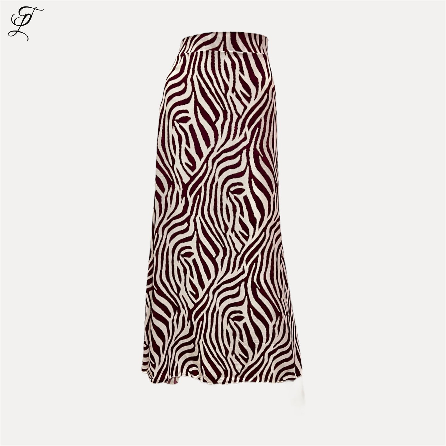 Chastar Viscose Rok Zebra Print, luchtige maxi-rok met comfortabele pasvorm en stijlvolle zebraprint, perfect voor elke dag.
