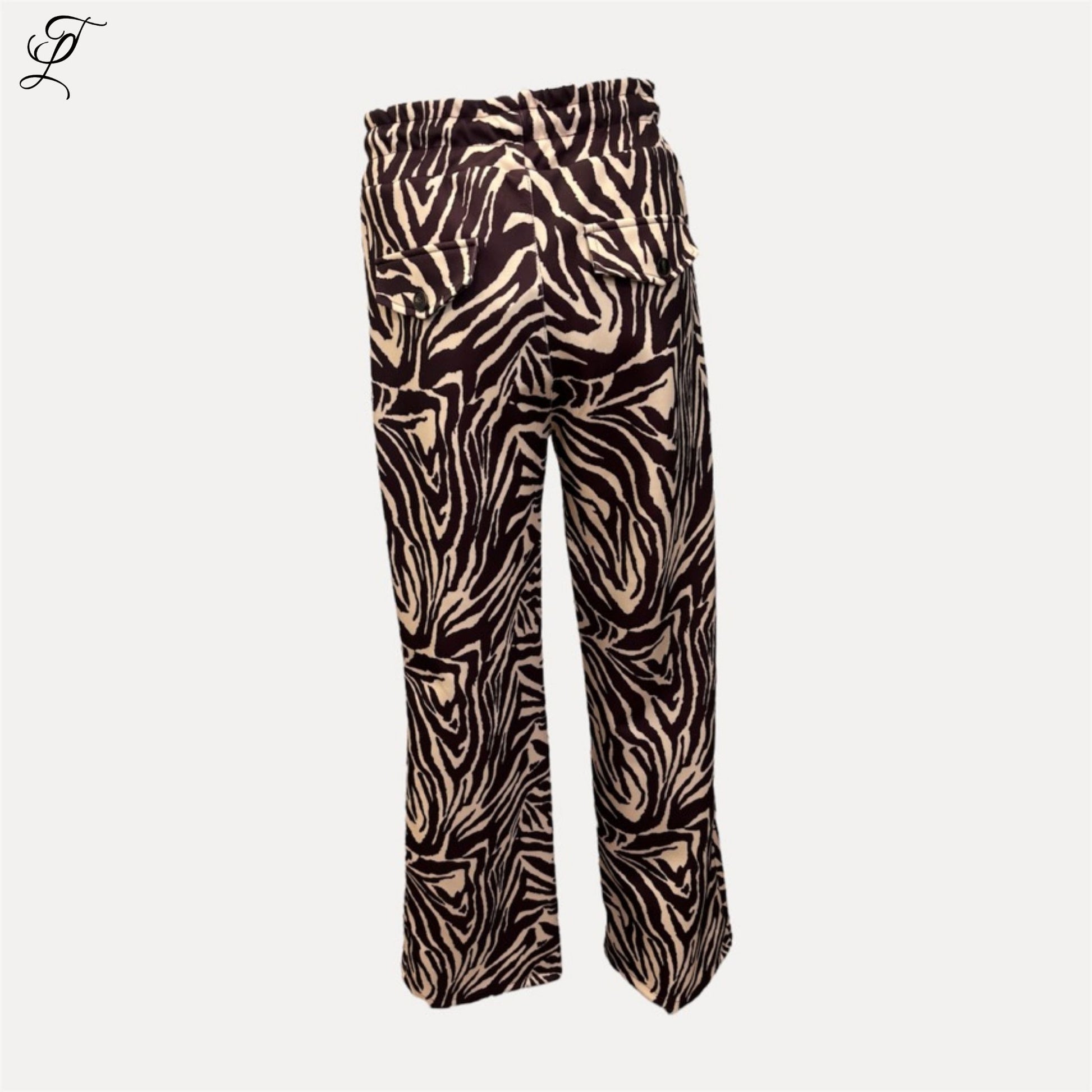 Chastar Broek Zoë met zebraprint, rechte pijpen en comfortabele pasvorm voor een stijlvolle en veelzijdige look.