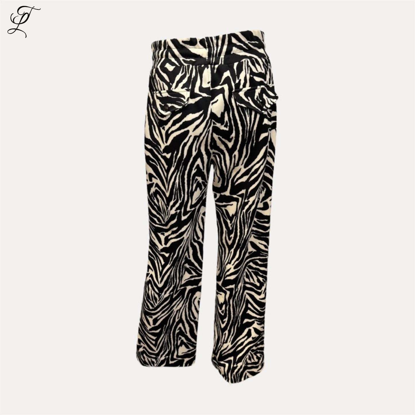 Chastar Broek Zoë met zebraprint, rechte pijpen en comfortabele pasvorm in contrasterende kleuren Chastar Shop