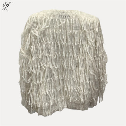 Chastar Fringe Knit Vest
