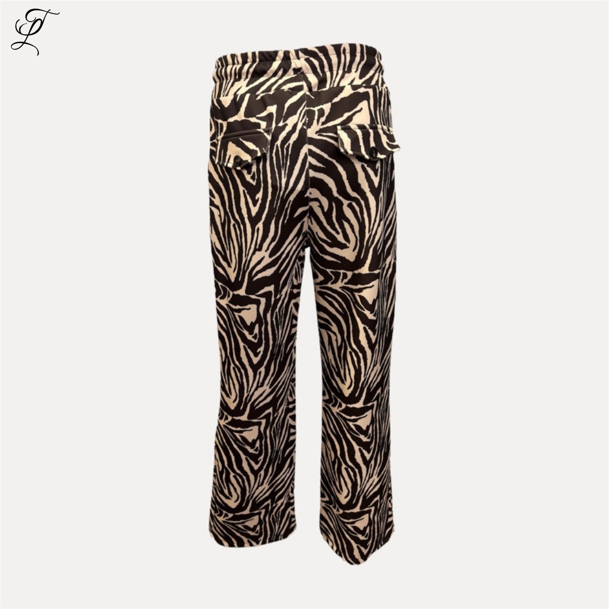 Chastar Broek Zoë met zebraprint, rechte pijpen en comfortabele pasvorm in S/M & L/XL, Chastar Shop Broeken