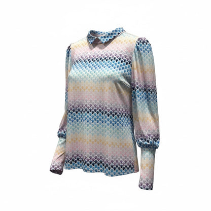 Zacht en stretchend shirt Soft Top met patroon, gemaakt van 60% poliamide, 30% viscose en 10% elastaan in maten S/M tot XXL.