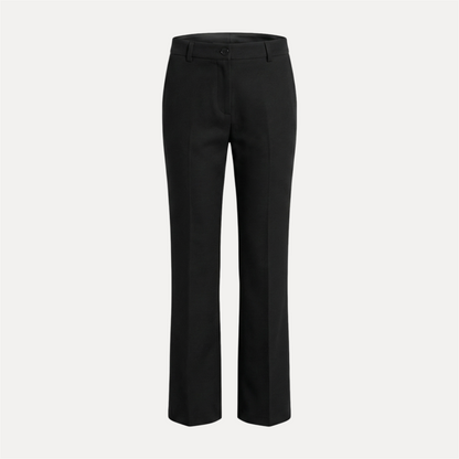 Chastar klassieke zwarte flair broek met elegante snit, ideaal voor herfst collectie broeken en stijlvolle garderobe.