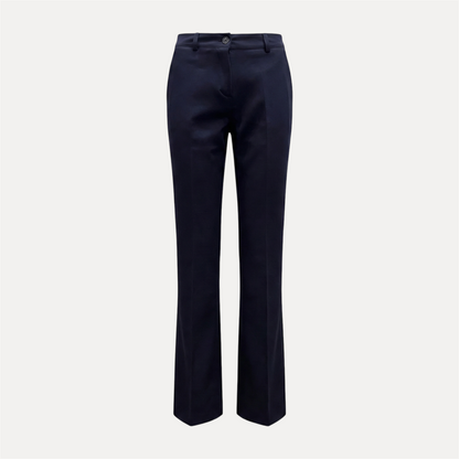 Chastar Klassieke zwarte flair broek met elegante snit uit de Broeken Herfst Collectie van Chastar