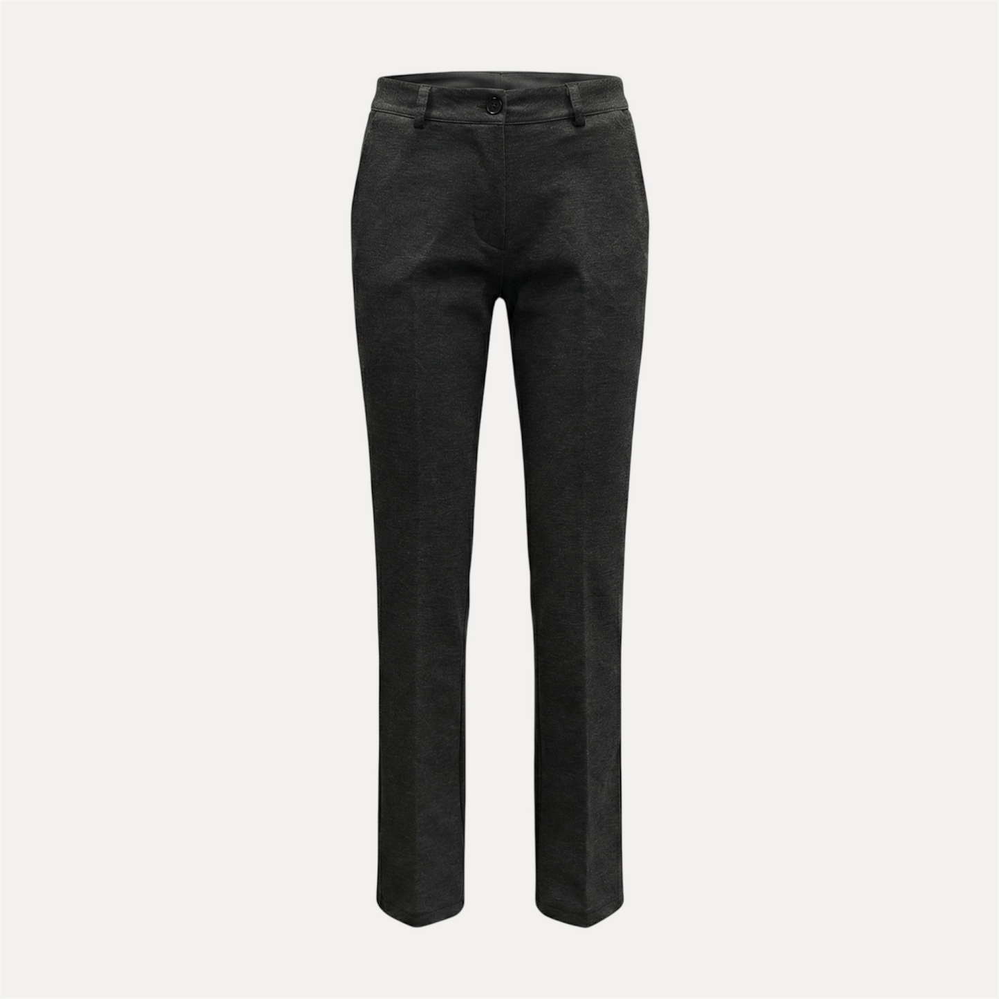 Chastar Klassieke Flair Broek in donkergrijs met elegante snit, onderdeel van Broeken en Herfst Collectie.